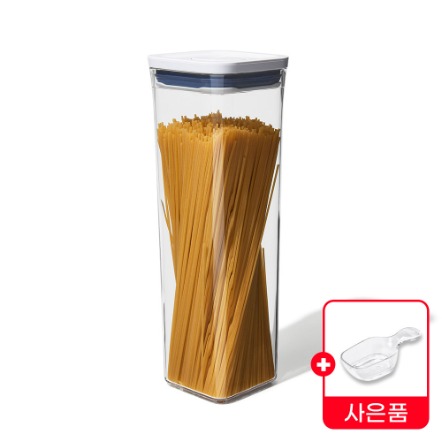 [한국공식] 옥소 굿그립 원터치 정사각 밀폐용기 2.1L (증정)부착형 스쿱