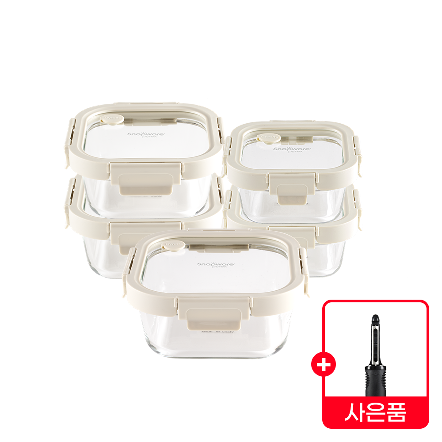 [무료배송] 스냅웨어 네이쳐스냅 유리밀폐용기 정사각 세트