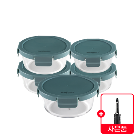 [무료배송] 스냅웨어 프레쉬스냅 유리밀폐용기 원형 세트
